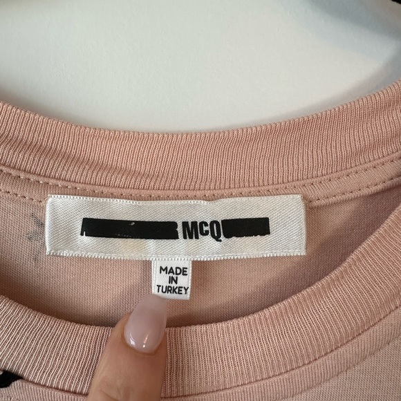 MCQ ALEXANDER MCQUEEN FLORAL AND SWALLOW PRINT DRESS IN ROSA (SIZE M) - Picture 5 of 12